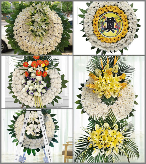 广东梅州市梅县区松源镇半湾村花圈速递