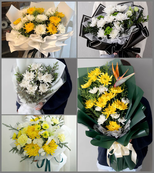 广东梅州市梅县区松源镇半湾村白事花束代送